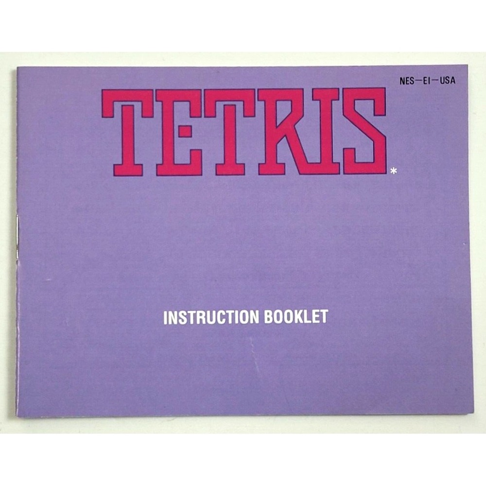 TETRIS - ‎ NES GAME MANUAL - NINTENDO GAME MANUAL ONLY